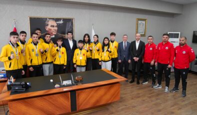 Avrupa’nın en iyi takımı” Başkan Çaykara’yı ziyaret etti