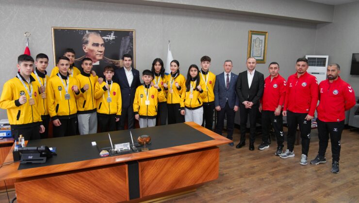 Avrupa’nın en iyi takımı” Başkan Çaykara’yı ziyaret etti