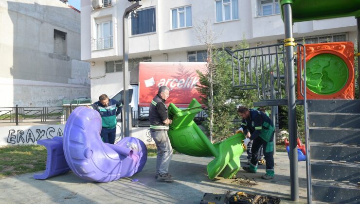 Yakılan Maral Parkı yeniden çocukların hizmetinde