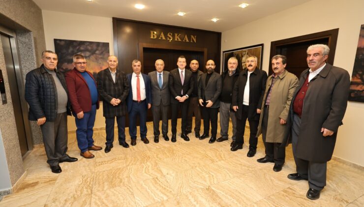 Başkan Balcıoğlu, Ağrılılar Derneği Başkanı Muhlis Çil’i Ağırladı