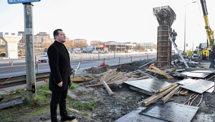 Başkan Balcıoğlu, Eski Sanayi Bölgesi’ndeki Asansörlü Üst Geçit Çalışmasını İnceledi